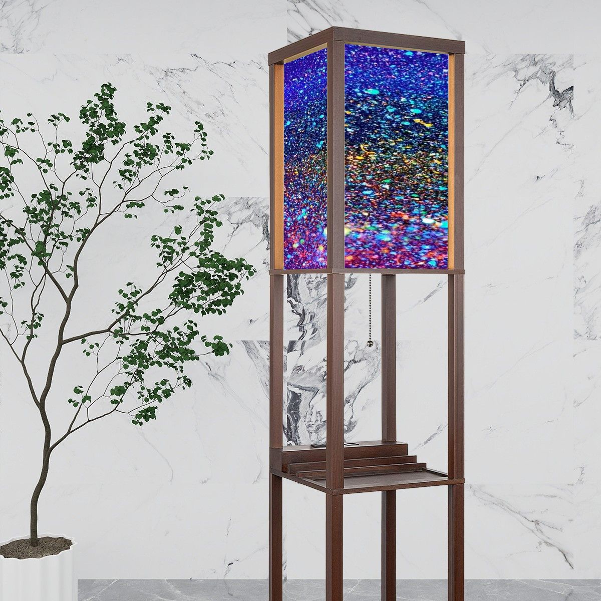 Gavin Scott Floor Lamp with Shelves (2 Colors)