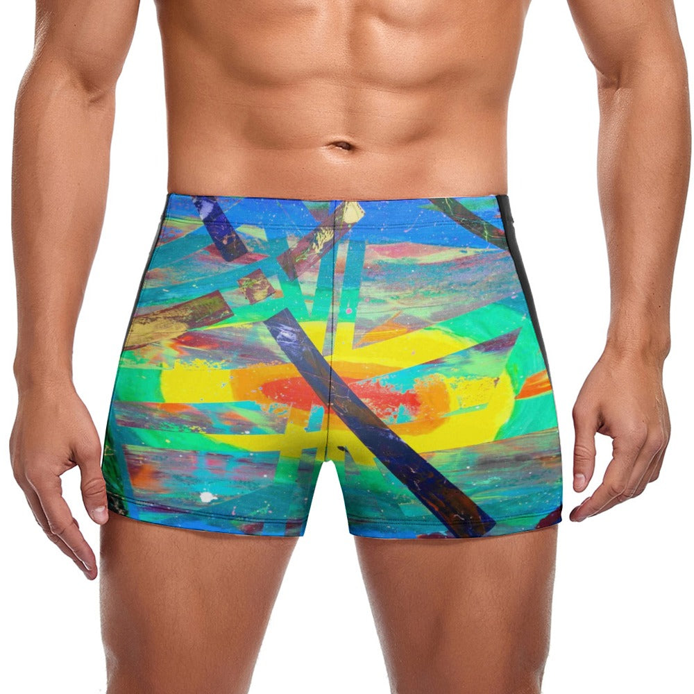 Gavin Scott Square Cut Swimming Trunks (Masc S-3XL)