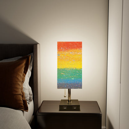 Gavin Scott PRIDE Square Table Lamp with two USB Ports