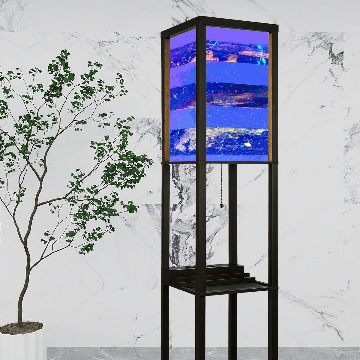 Gavin Scott Floor Lamp with Shelves (2 Colors)