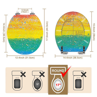 Gavin Scott Round Toilet Seat w/Matching Soft-close Lid (O-Shape)