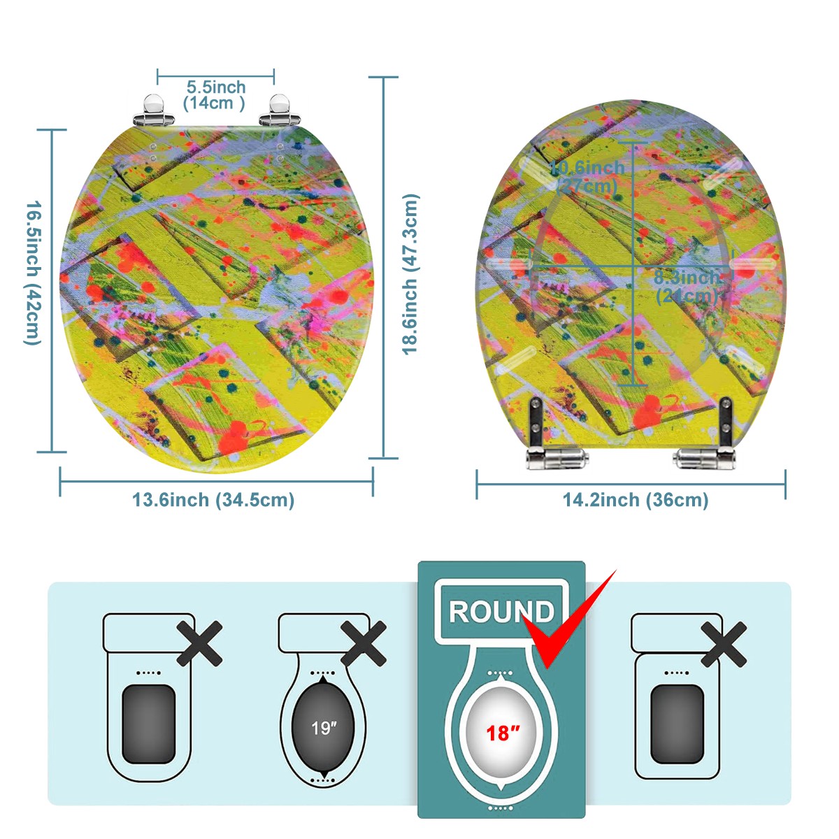 Gavin Scott Universal Toilet Seat w/Matching Soft-close Lid
