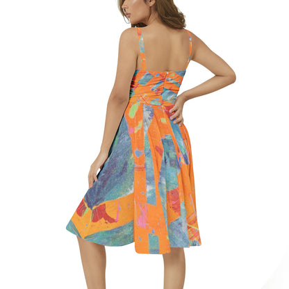 Gavin Scott Sleeveless Flare Hem Midi Dress (Femme XS-3XL)