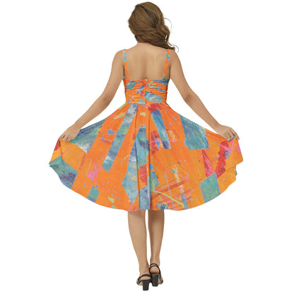 Gavin Scott Sleeveless Flare Hem Midi Dress (Femme XS-3XL)