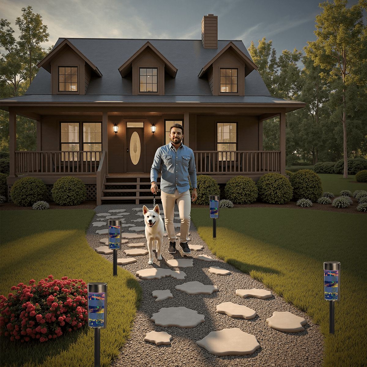 Gavin Scott Adjustable Outdoor Solar Lights (set of 4)