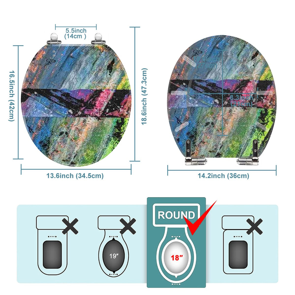 Gavin Scott Universal Toilet Seat w/Matching Soft-close Lid