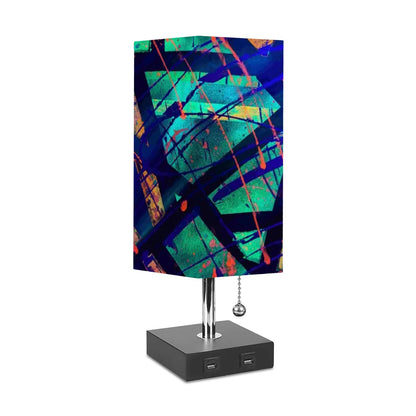 Gavin Scott Square Table Lamp with USB Port