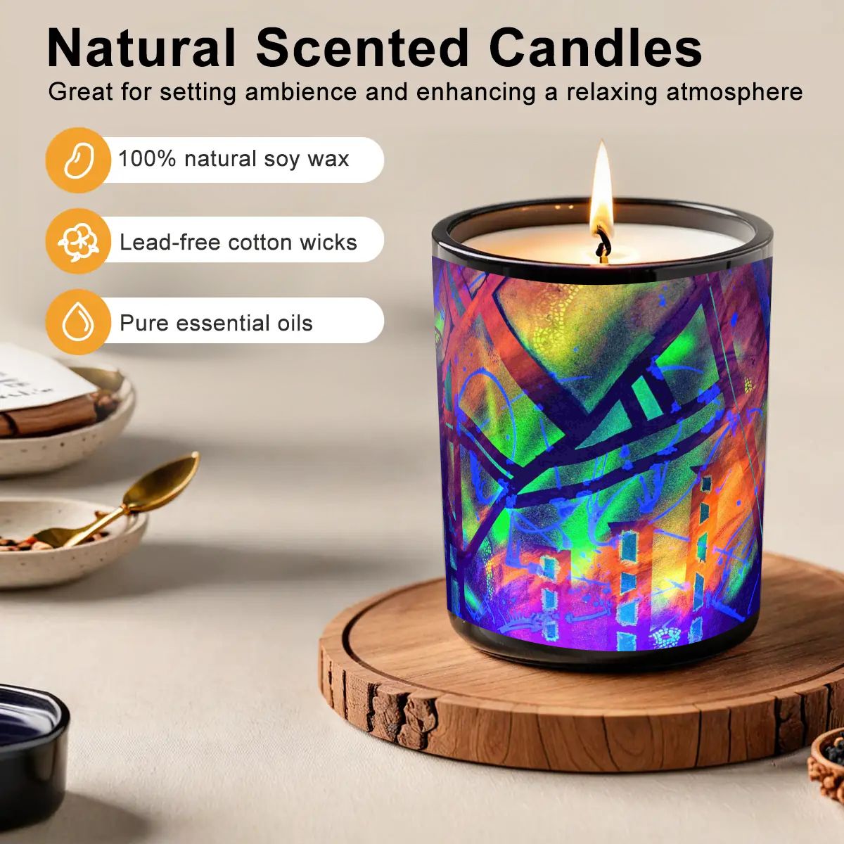 Gavin Scott Scented Black Jar Candle (6oz)