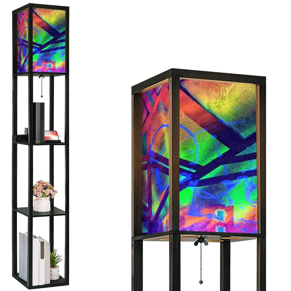 Gavin Scott Floor Lamp with Shelves (2 Colors)