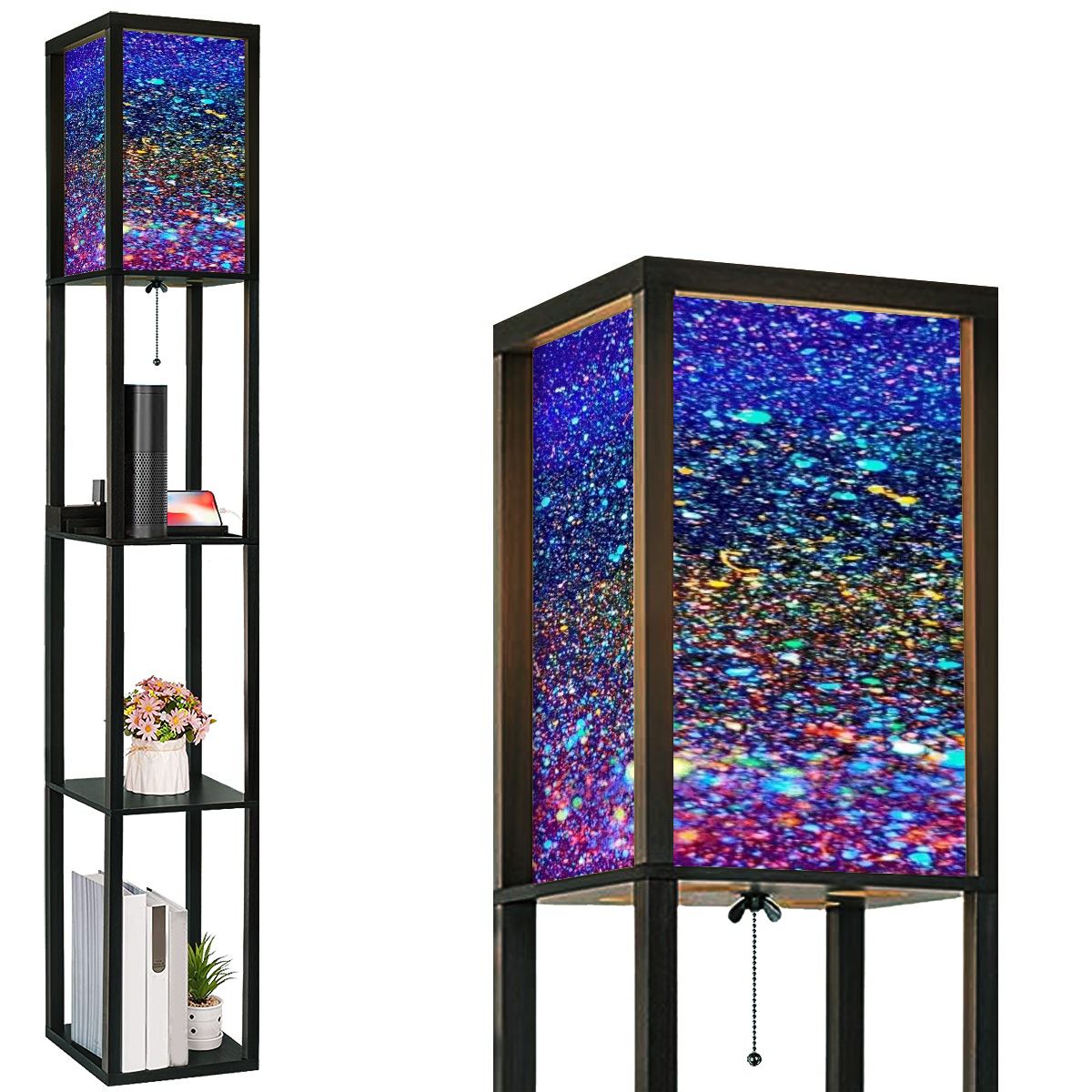 Gavin Scott Floor Lamp with Shelves (2 Colors)