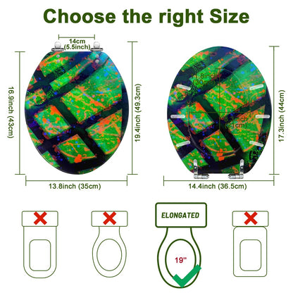 Gavin Scott Elongated Toilet Seat w/Matching Soft-close Lid (V-Shape)