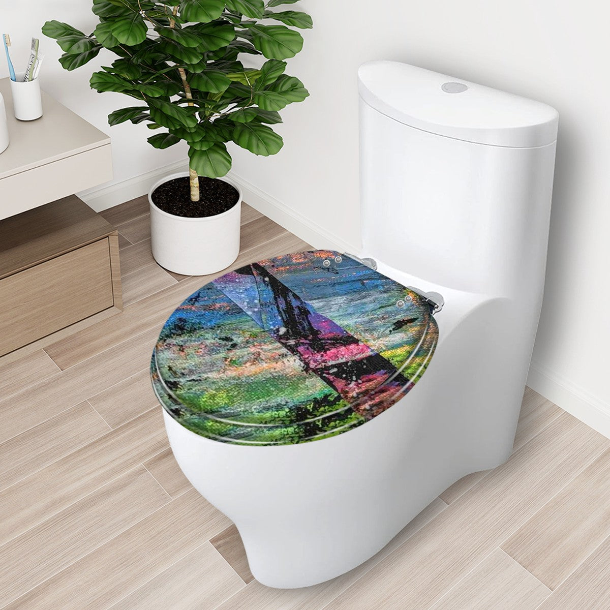 Gavin Scott Round Toilet Seat w/Matching Soft-close Lid (O-Shape)