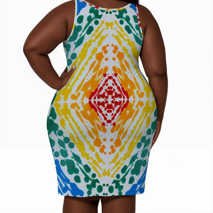 Gavin Scott Sleeveless Bodycon Dress (Femme L-4XL)