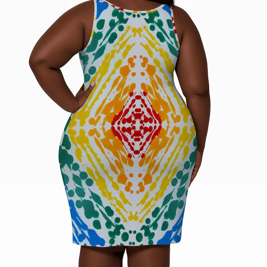 Gavin Scott Sleeveless Bodycon Dress (Femme L-4XL)