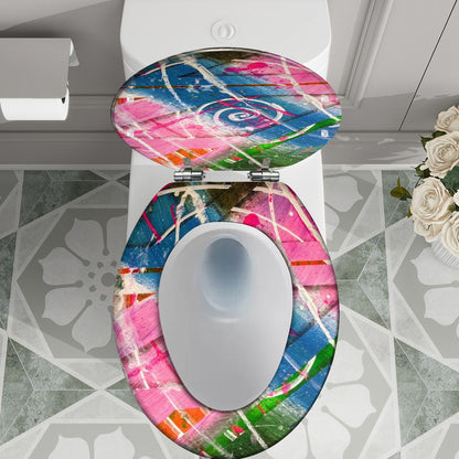Gavin Scott Elongated Toilet Seat w/Matching Soft-close Lid (V-Shape)