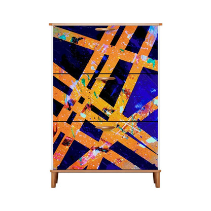 Gavin Scott Wood & Leather Shoe Cabinet