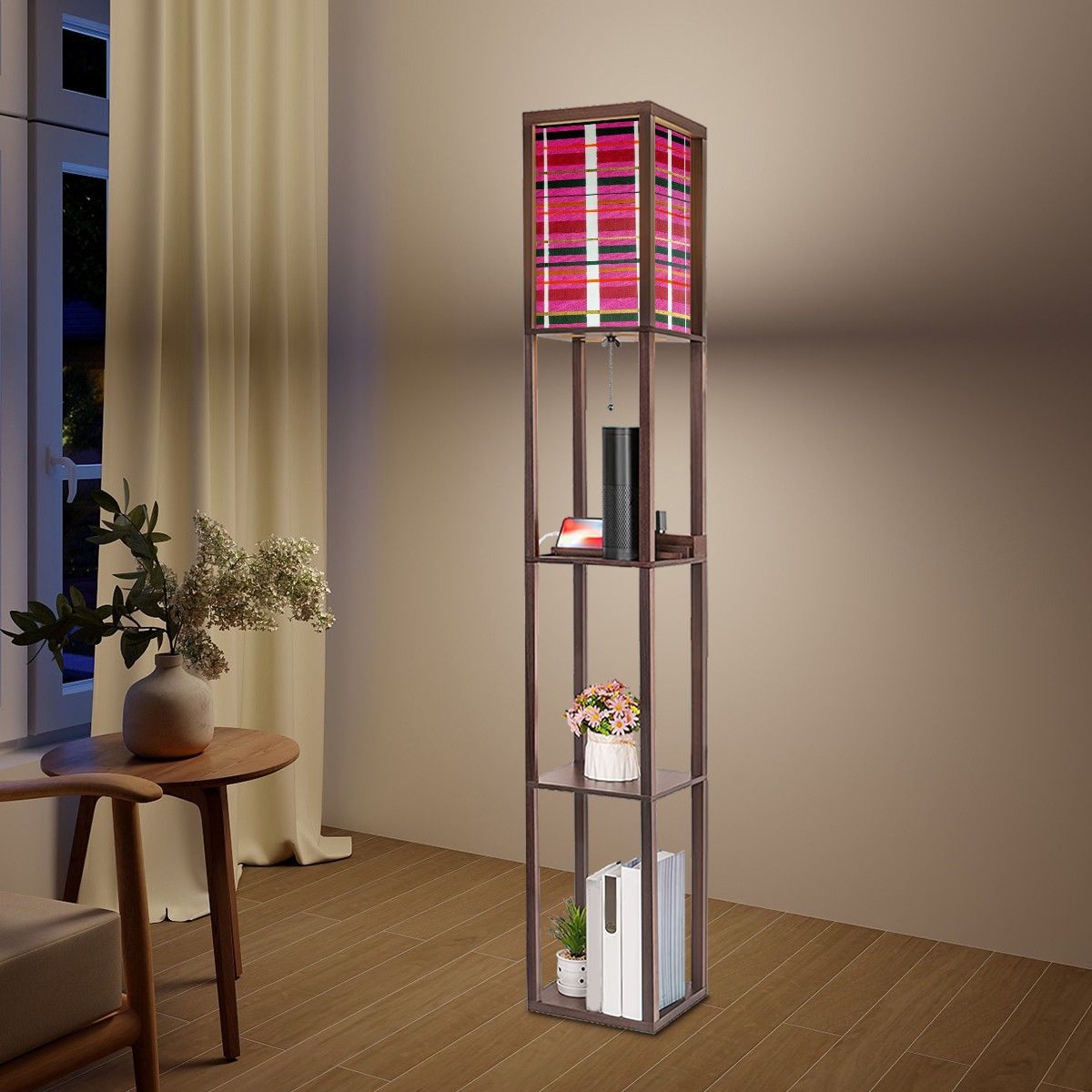 Gavin Scott Floor Lamp with Shelves (2 Colors)