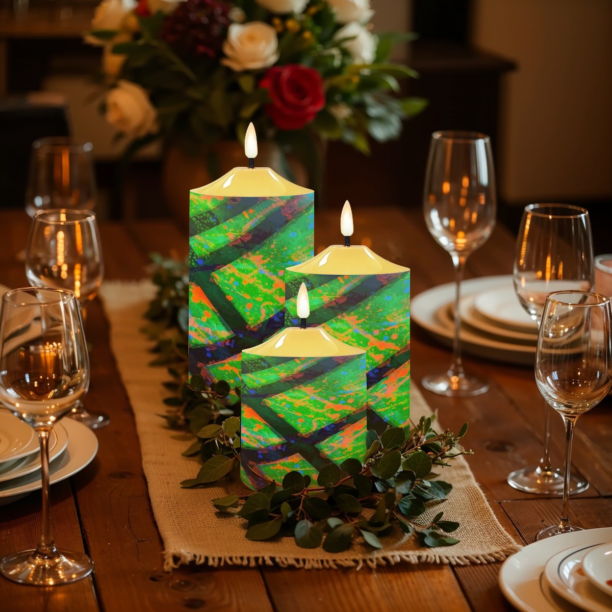 Gavin Scott Flameless Candles w/Remote (Set of 3)