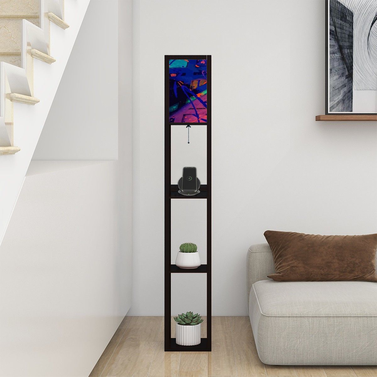 Gavin Scott Floor Lamp with Shelves (2 Colors)