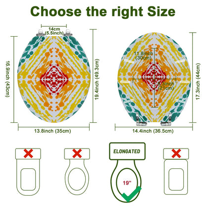 Gavin Scott Elongated Toilet Seat w/Matching Soft-close Lid (V-Shape)