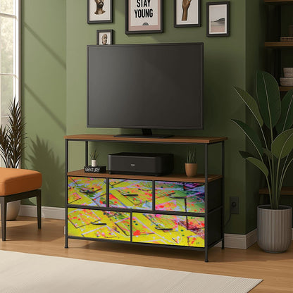 Gavin Scott TV Stand w/5 Drawer Dresser & Charging Station