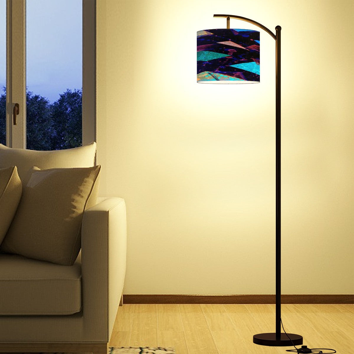 Gavin Scott Arc Floor Lamp w/Remote