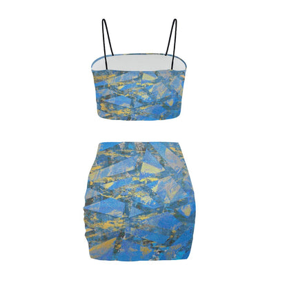 Gavin Scott Crop Tank Top & Mini Skirt Set (Femme S-4XL)