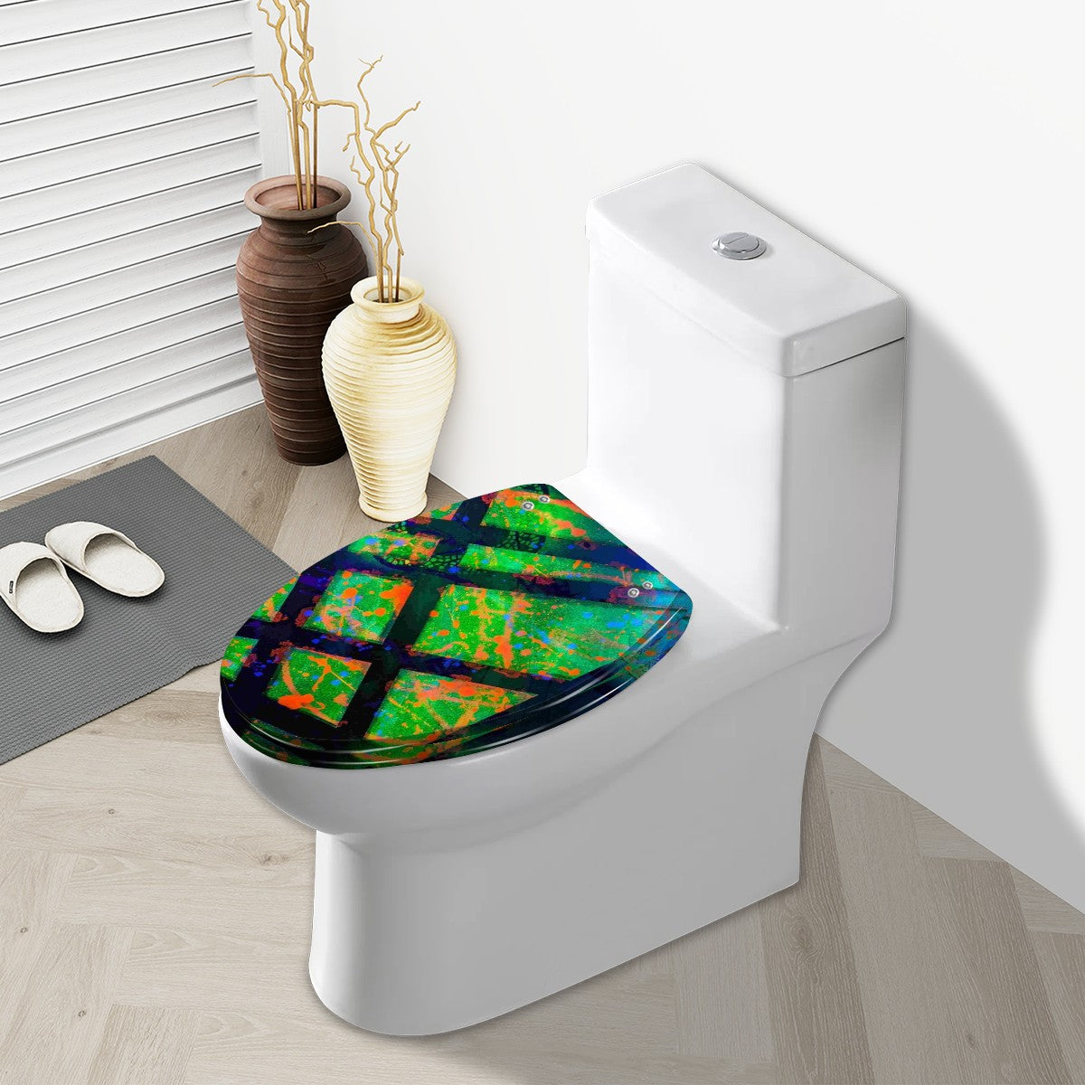 Gavin Scott Elongated Toilet Seat w/Matching Soft-close Lid (V-Shape)
