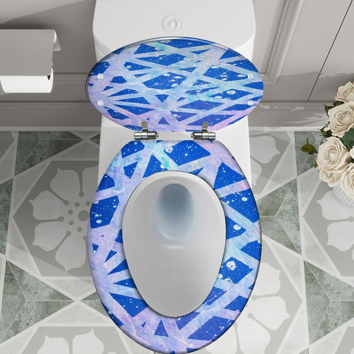 Gavin Scott Elongated Toilet Seat w/Matching Soft-close Lid (V-Shape)