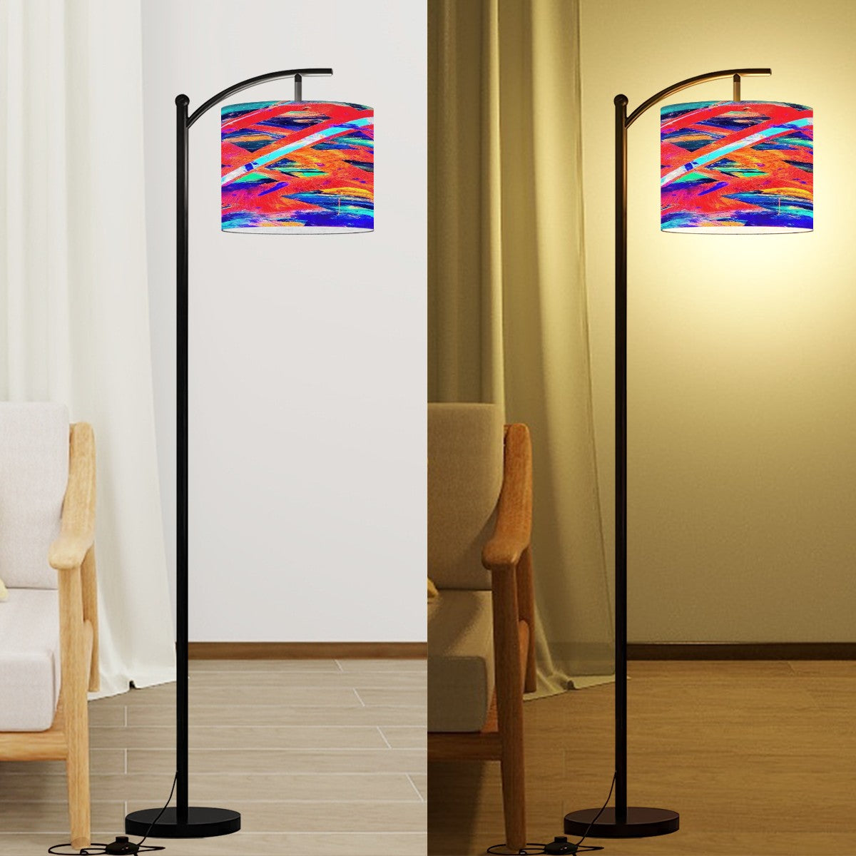 Gavin Scott Arc Floor Lamp w/Remote