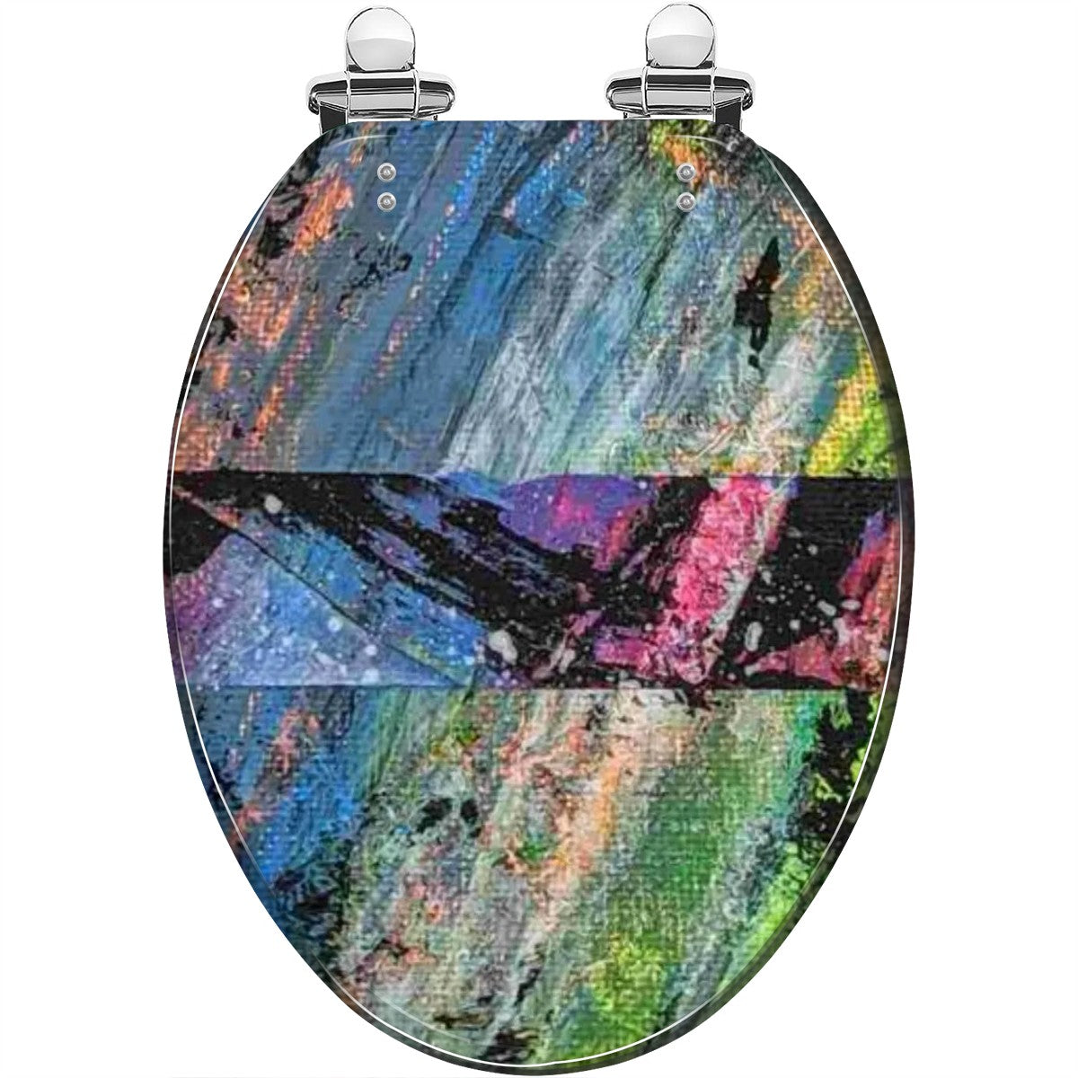 Gavin Scott Elongated Toilet Seat w/Matching Soft-close Lid (V-Shape)