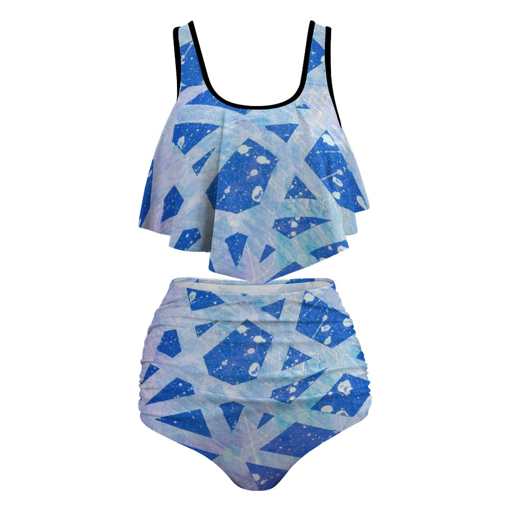Gavin Scott Ruffled Two Piece Swimsuit (Femme XL-4XL)