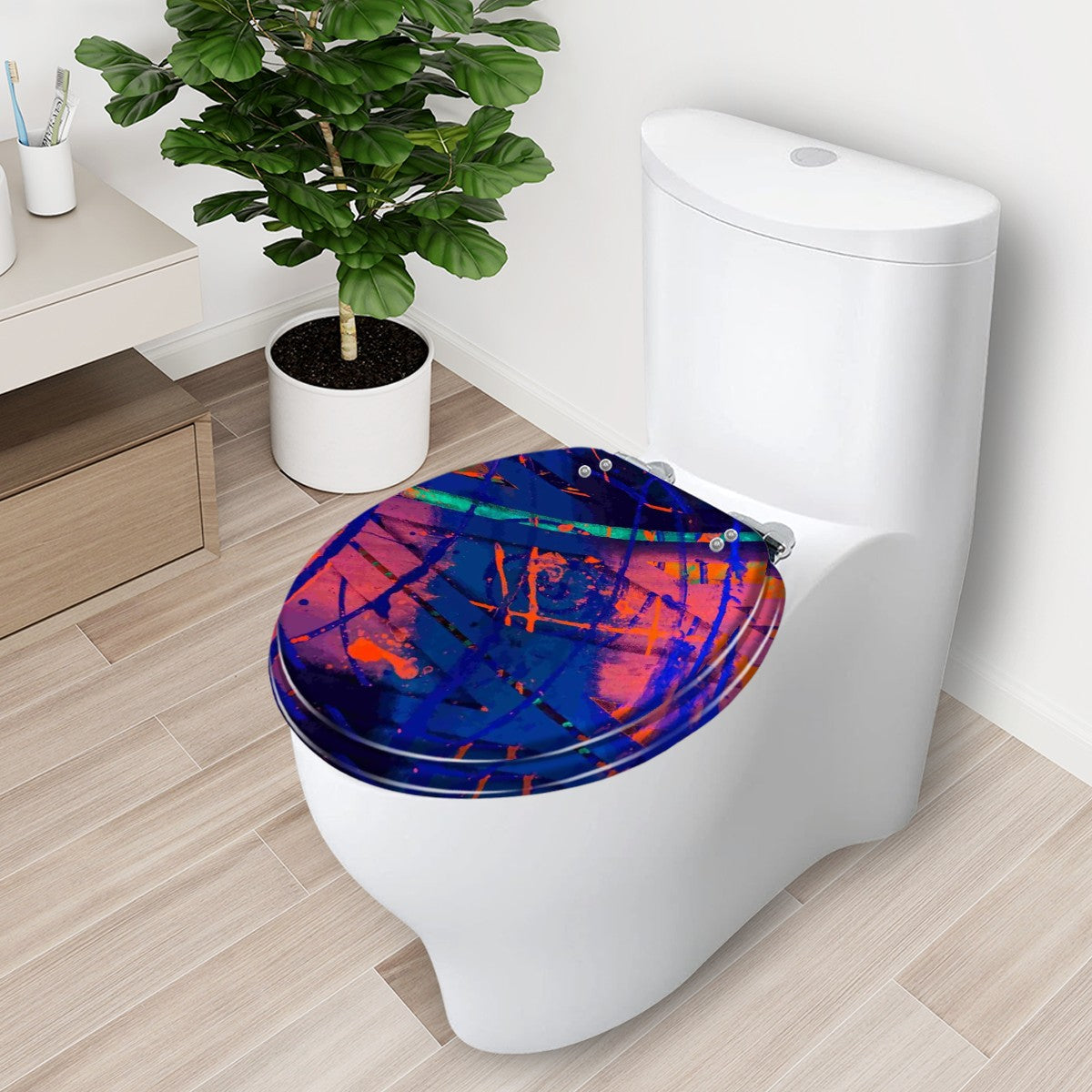 Gavin Scott Round Toilet Seat w/Matching Soft-close Lid (O-Shape)