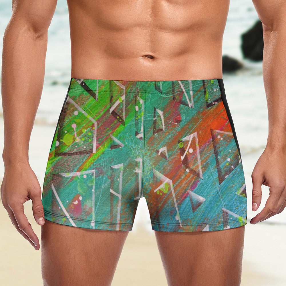 Gavin Scott Square Cut Swimming Trunks (Masc S-3XL)
