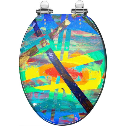 Gavin Scott Elongated Toilet Seat w/Matching Soft-close Lid (V-Shape)