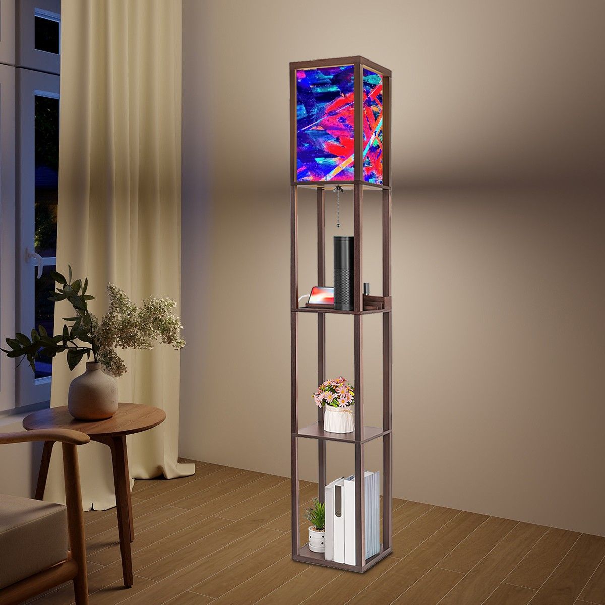 Gavin Scott Floor Lamp with Shelves (2 Colors)