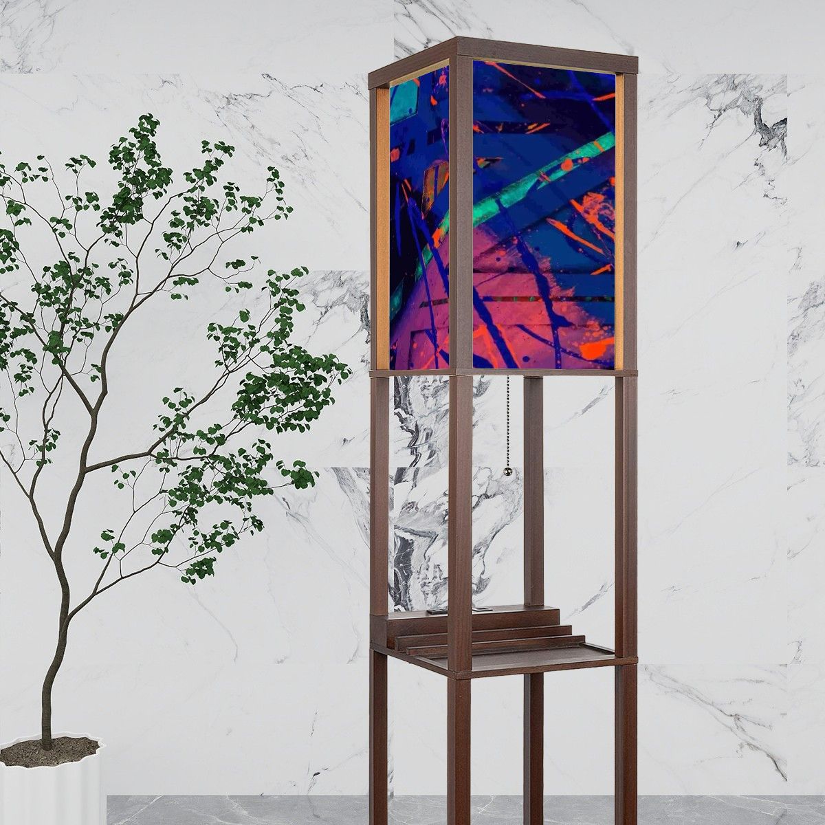 Gavin Scott Floor Lamp with Shelves (2 Colors)