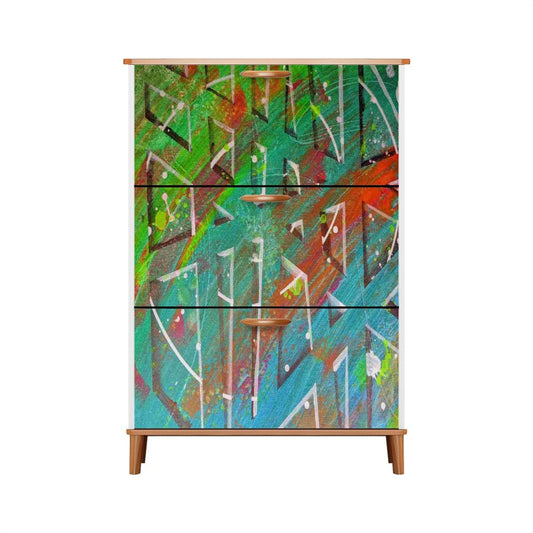 Gavin Scott Wood & Leather Shoe Cabinet