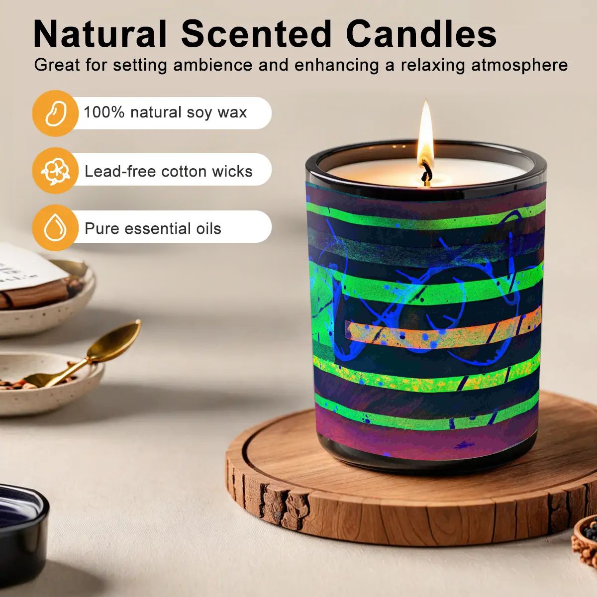 Gavin Scott Scented Black Jar Candle (6oz)