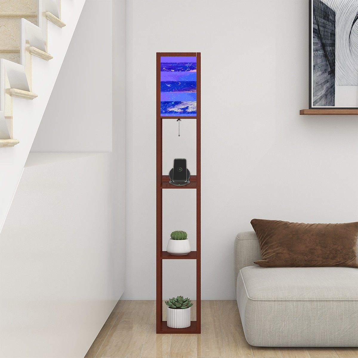 Gavin Scott Floor Lamp with Shelves (2 Colors)