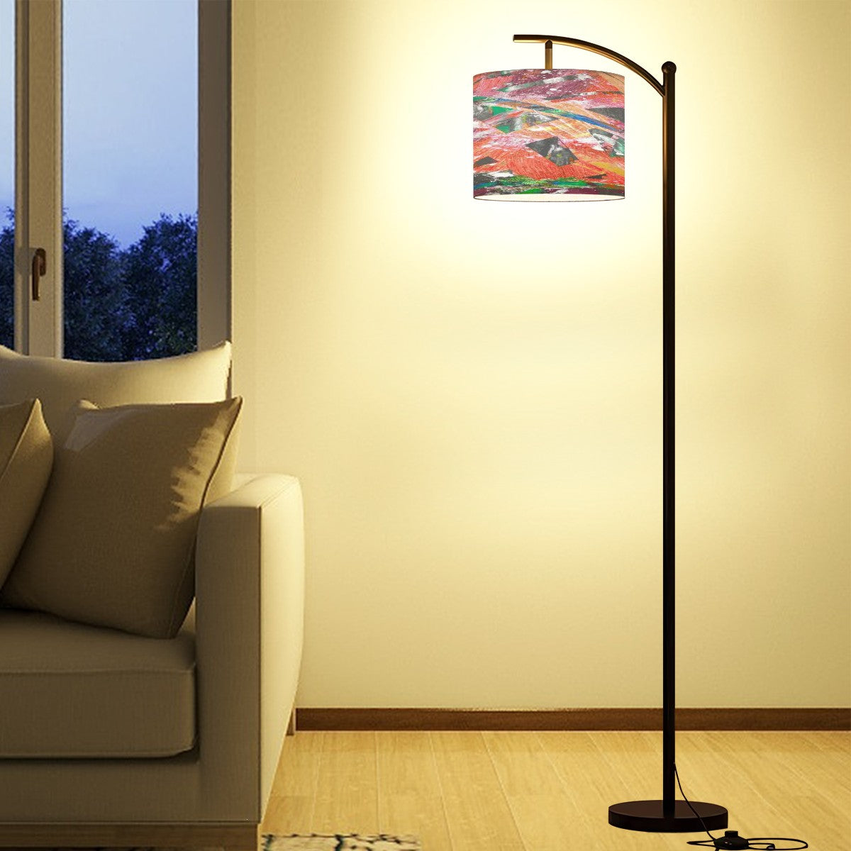 Gavin Scott Arc Floor Lamp w/Remote