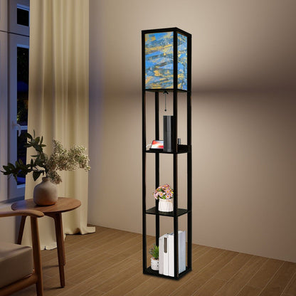 Gavin Scott Floor Lamp with Shelves (2 Colors)