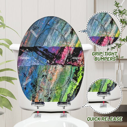 Gavin Scott Elongated Toilet Seat w/Matching Soft-close Lid (V-Shape)