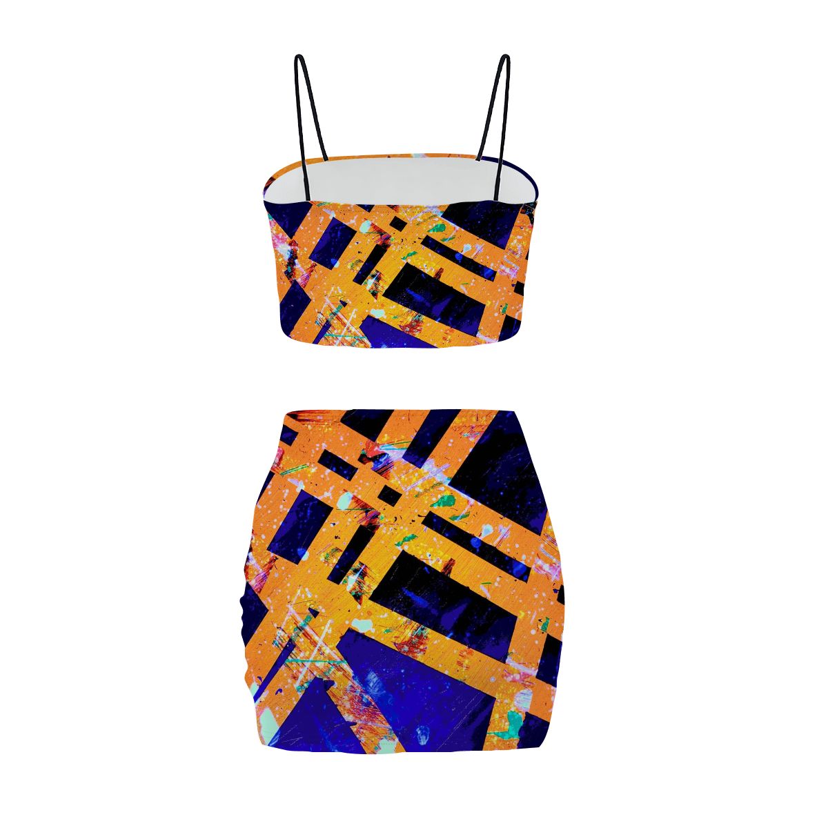 Gavin Scott Crop Tank Top & Mini Skirt Set (Femme S-4XL)
