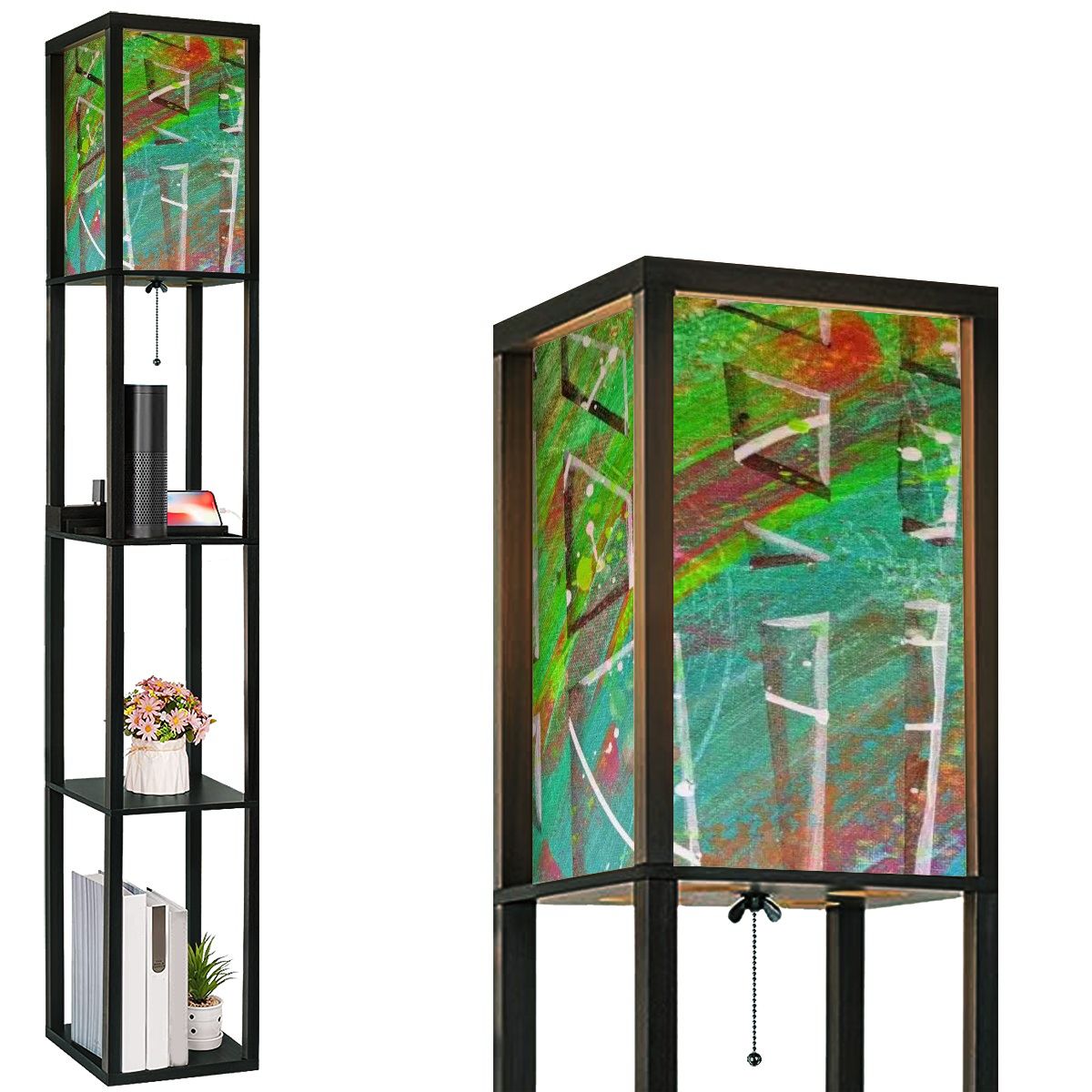 Gavin Scott Floor Lamp with Shelves (2 Colors)