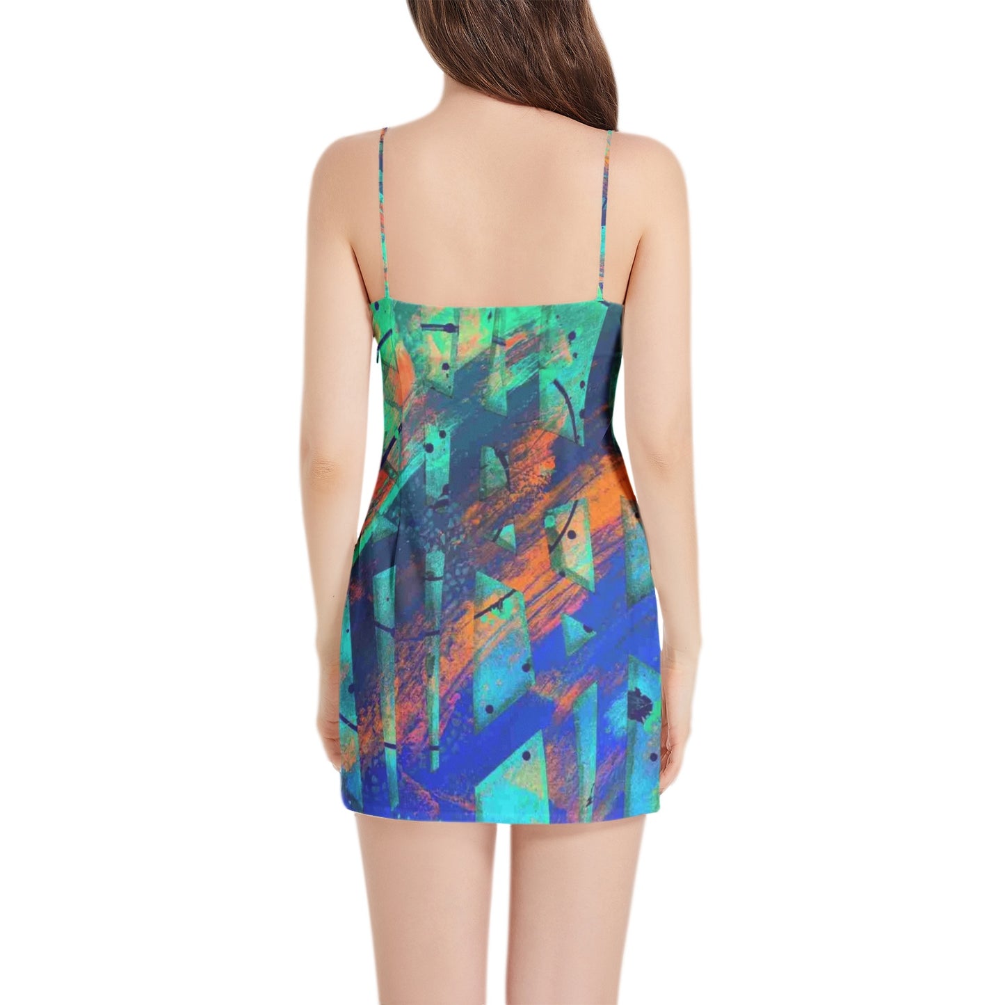 Gavin Scott Sleeveless Spaghetti Strap Mini Dress (Femme XS-3XL)