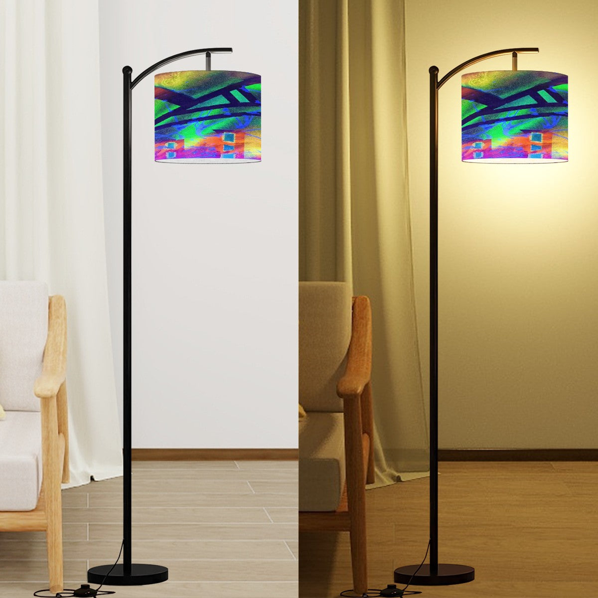 Gavin Scott Arc Floor Lamp w/Remote