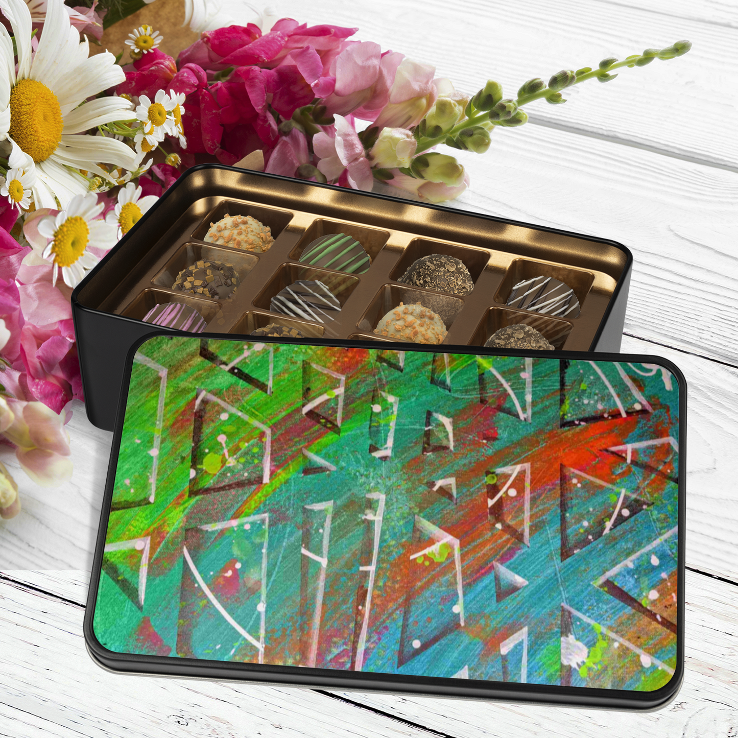 Gavin Scott Chocolate Truffle Keepsake Gift Tin (12 Count)