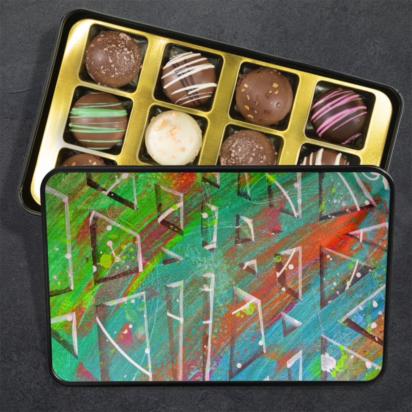 Gavin Scott Chocolate Truffle Keepsake Gift Tin (12 Count)