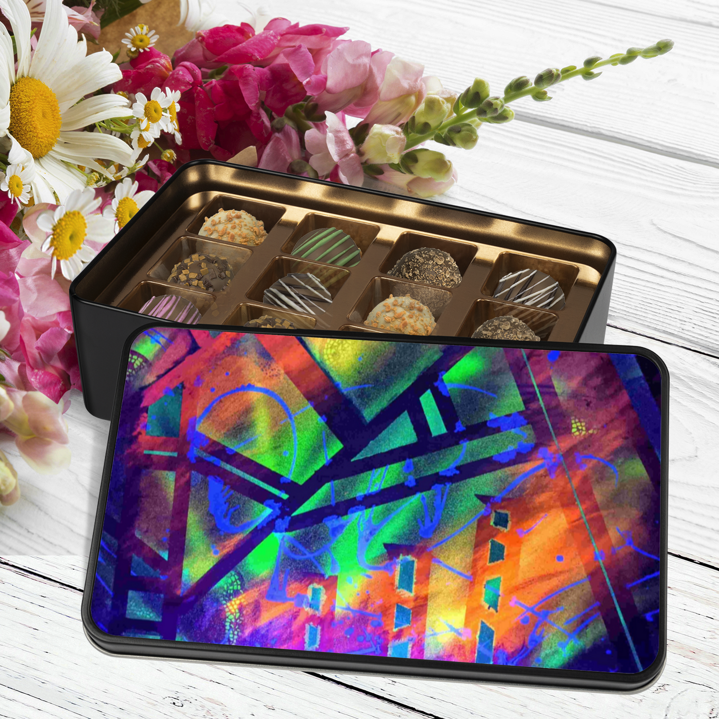 Gavin Scott Chocolate Truffle Keepsake Gift Tin (12 Count)